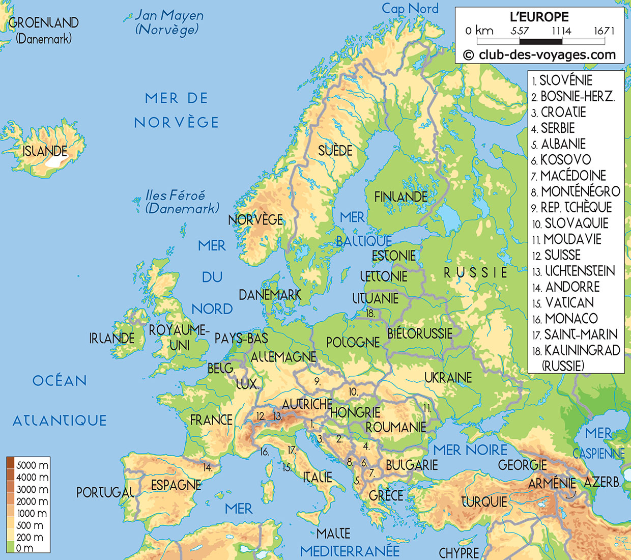 Carte Europe ≡ Voyage - Carte - Plan